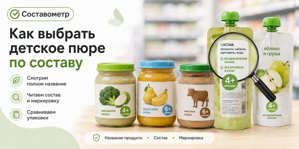 Как выбрать детское пюре по составу: читаем название, состав и возрастную маркировку