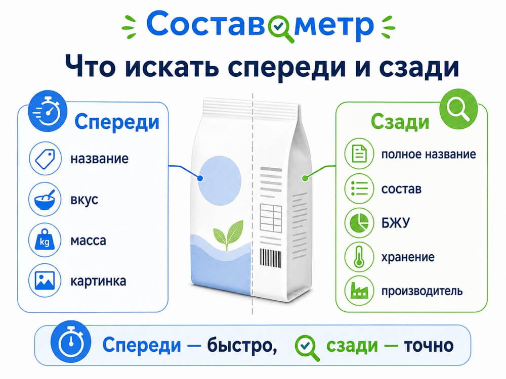 Что искать на лицевой и оборотной стороне упаковки