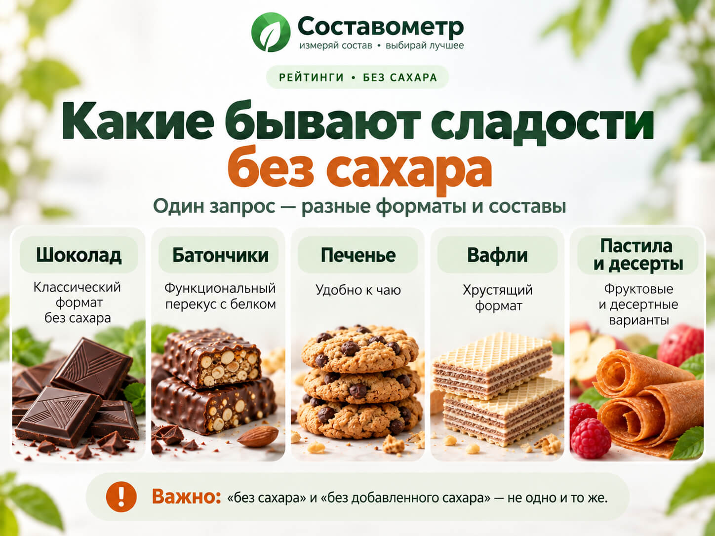 Какие бывают сладости без сахара